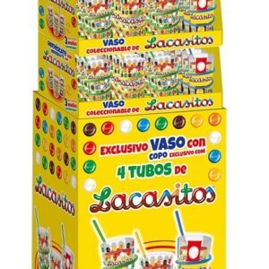 Expositor Lacasitos Vaso Pajita 4 Tubos x20gr