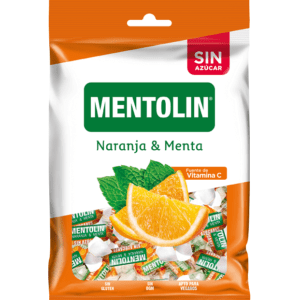 Mentolin Naranja Menta Sin Azucar Bolsa 100gr